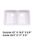 LS-GC88 Undermount Double Bowl 50/50 Granite Composite Sink White