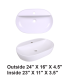 LS-C43 Vessel Ceramic Sink White