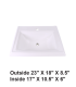 LS-C18 Drop-in Ceramic Sink White