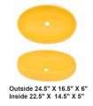 LS-C58 Above Counter Ceramic Sink Yellow