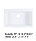 LS-GCD78 Drop-In or Undermount Single Bowl Granite Composite Sink White