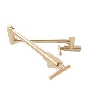 LS-K470201BG Pot Filler Folding Kitchen Faucet Brushed Gold