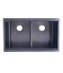 LS-H3219D Black Double Bowl Workstation Kitchen Sink