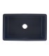 LS-FC13F Single Bowl Undermount Fireclay Sink Black