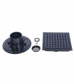 LS-SD001-MB Square Shower Drain with Removable Pattern Grate