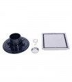 LS-SD002-BN Square Shower Drain with Removable Pattern Grate