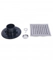 LS-SD001-BN Square Shower Drain with Removable Pattern Grate