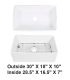 LS-FC4 Single Bowl Farmhouse Porcelain Sink White