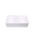 LS-FC5 Double Bowl Farmhouse Porcelain Sink White